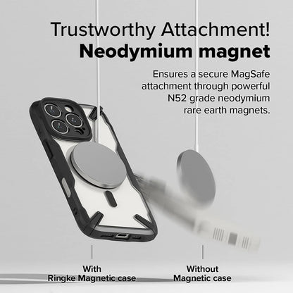 Custodia MagSafe per Apple iPhone 16 Pro Max, Ringke, Fusion X, Nera