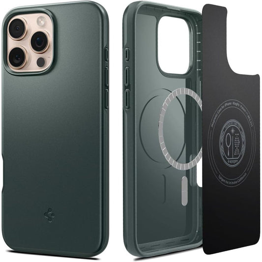 Custodia MagSafe per Apple iPhone 16 Pro Max, Spigen, Thin Fit, Verde