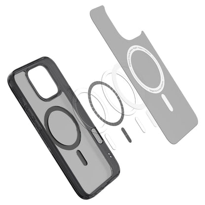 Custodia MagSafe per Apple iPhone 16 Pro Max, Spigen, Ultra Hybrid T, Nera Satinata ACS08507