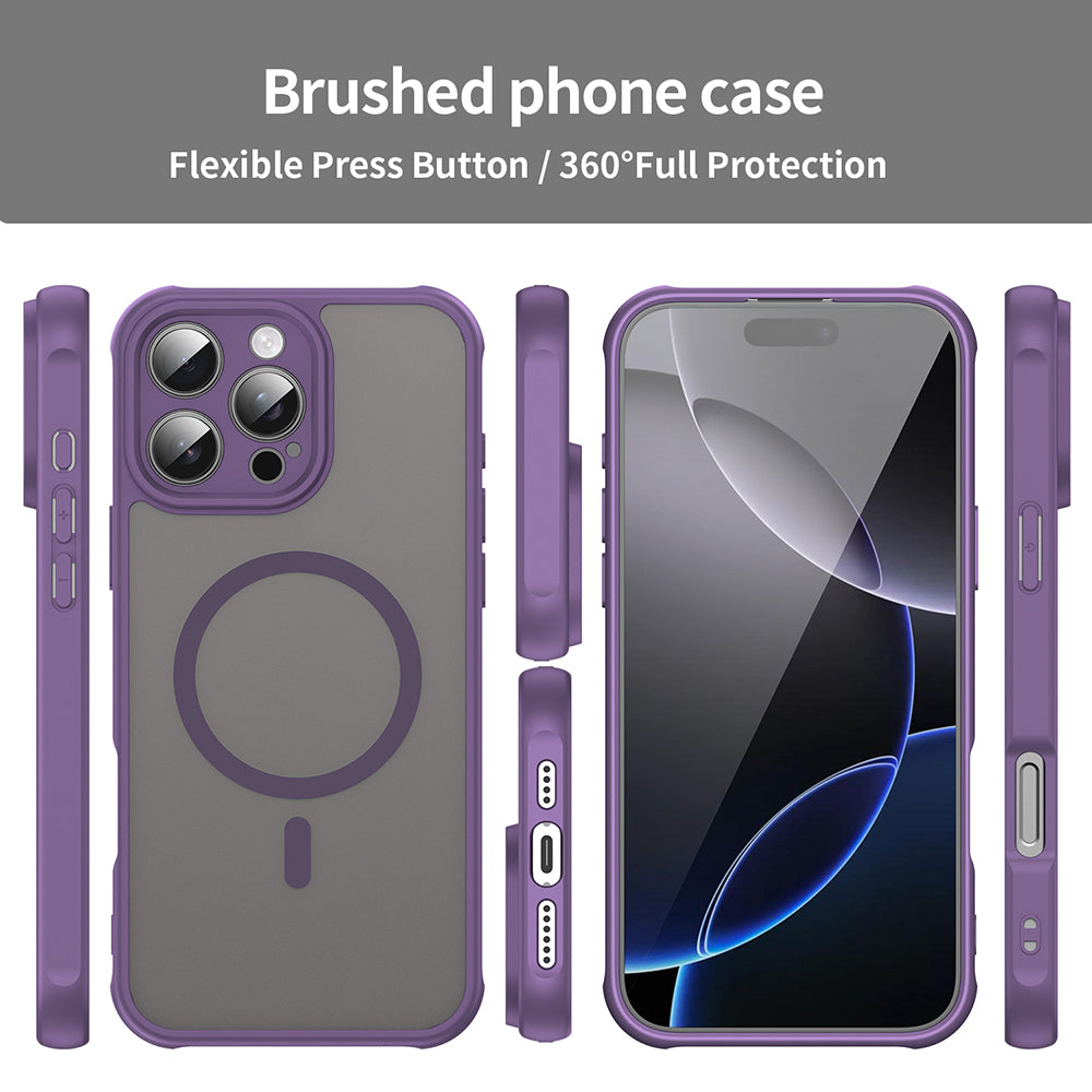 Custodia MagSafe per Apple iPhone 16 Pro Max, Techsuit, HaloFrost II, Viola