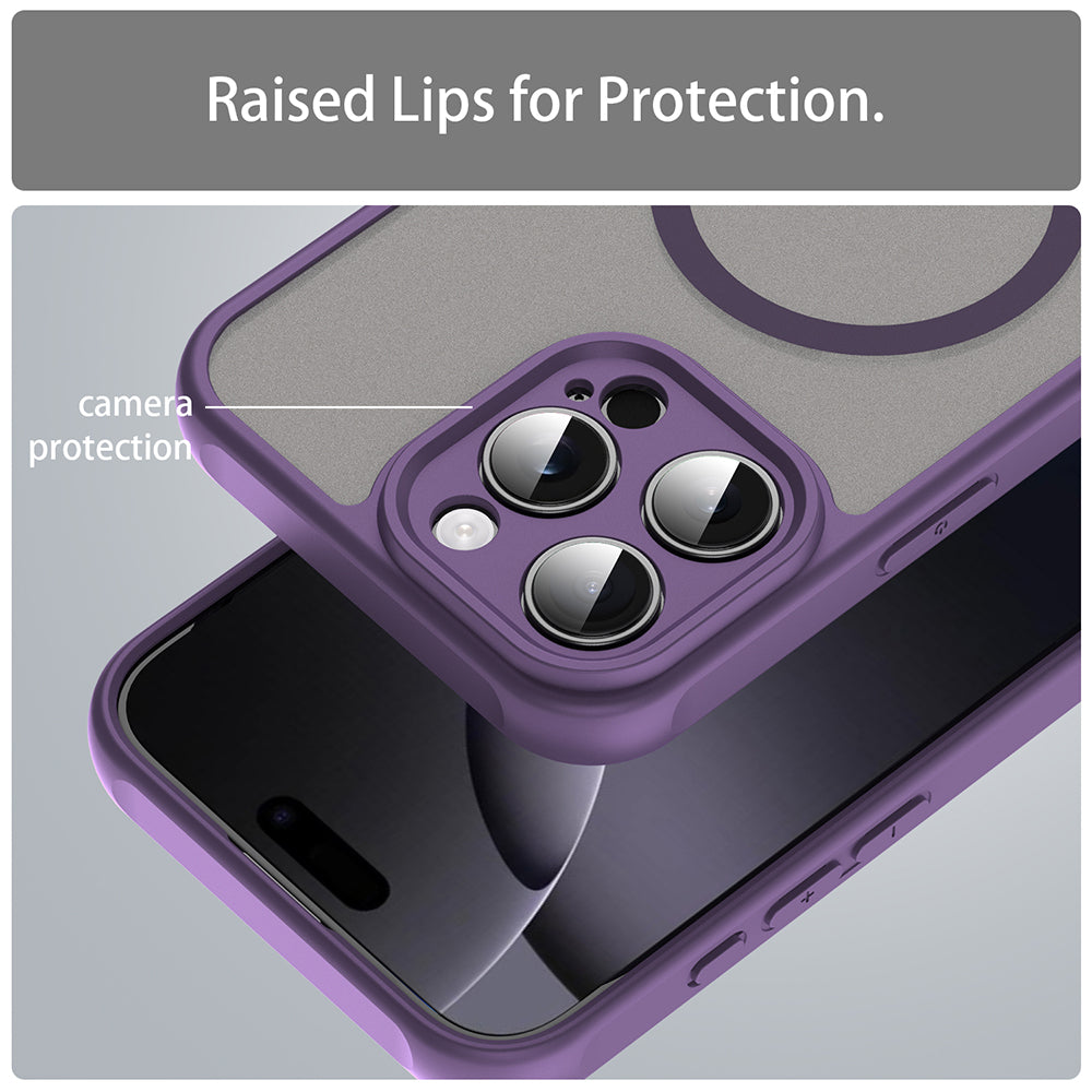 Custodia MagSafe per Apple iPhone 16 Pro Max, Techsuit, HaloFrost II, Viola
