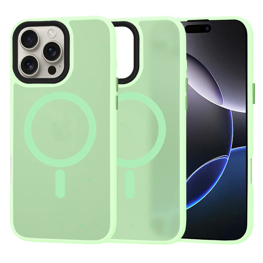 Custodia MagSafe per Apple iPhone 16 Pro Max, Techsuit, HaloFrost, Verde Chiaro