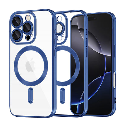 MagSafe Case for Apple iPhone 16 Pro Max, Techsuit, Luxury Crystal, Dark Blue