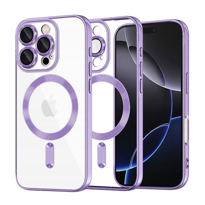 Custodia MagSafe per Apple iPhone 16 Pro Max, Techsuit, Luxury Crystal, Viola Chiaro