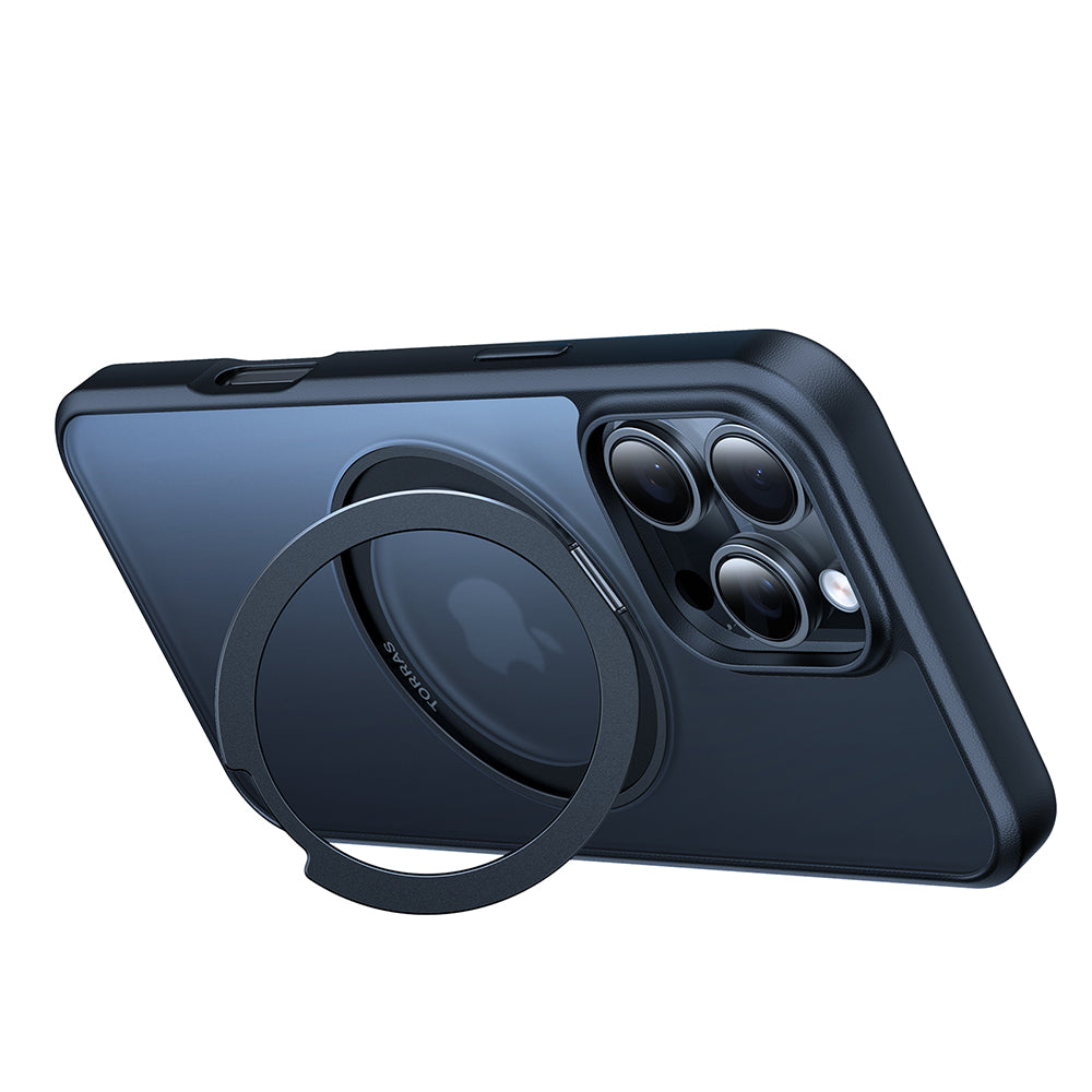 Custodia MagSafe per Apple iPhone 16 Pro Max, Torras, Ostand Pro, Nera
