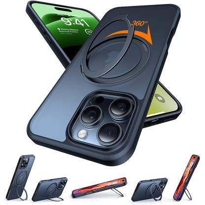 Custodia MagSafe per Apple iPhone 16 Pro Max, Torras, Ostand Pro, Nera