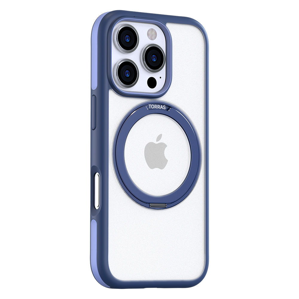 Custodia MagSafe per Apple iPhone 16 Pro Max, Torras, Ostand R Fusion, Blu navy
