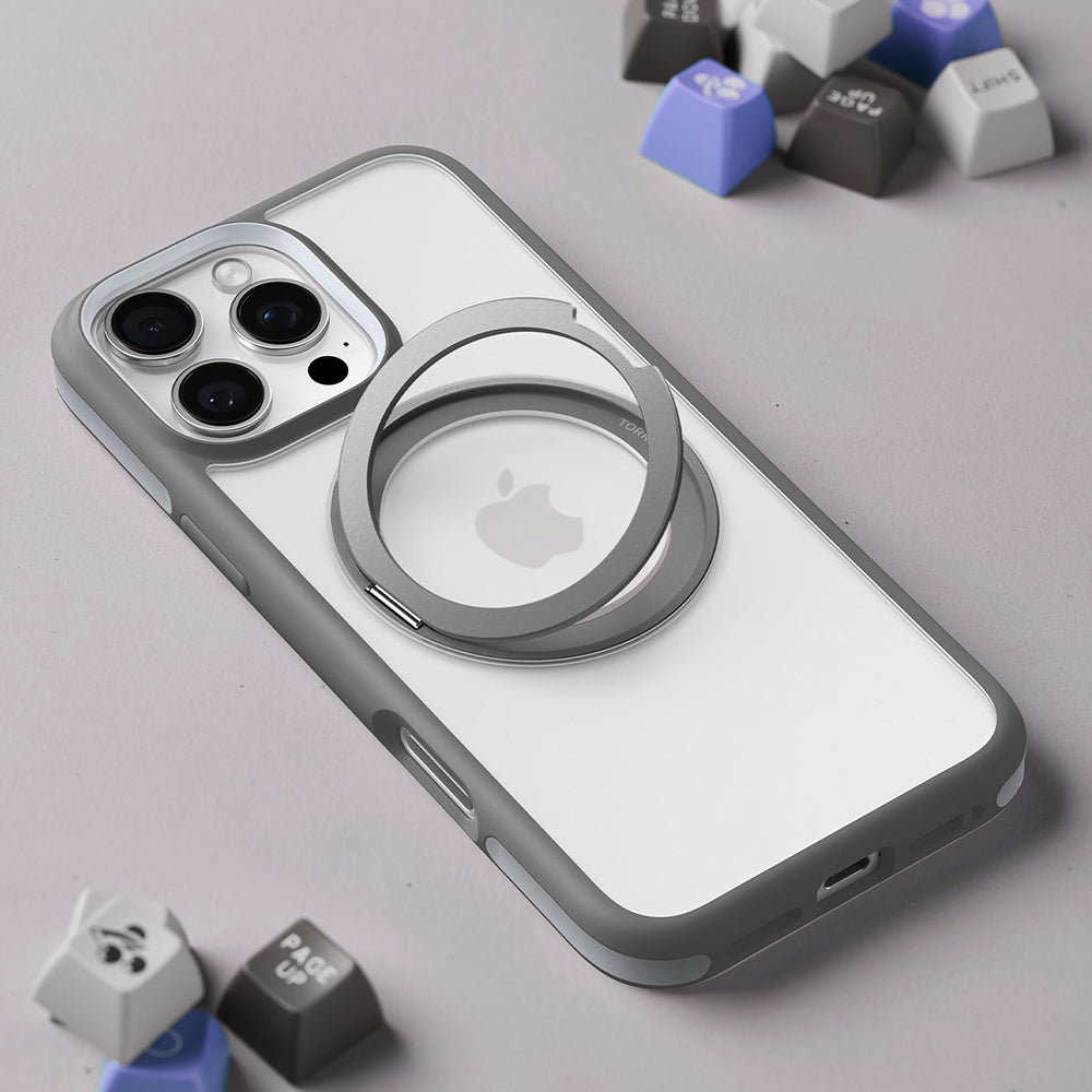 Custodia MagSafe per Apple iPhone 16 Pro Max, Torras, Ostand R Fusion, Nera