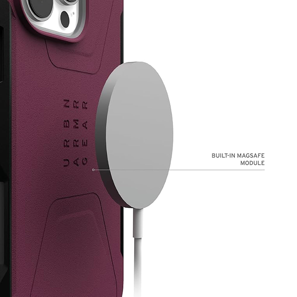 Custodia MagSafe per Apple iPhone 16 Pro Max, Urban Armor Gear, Civilian, Vinaccia