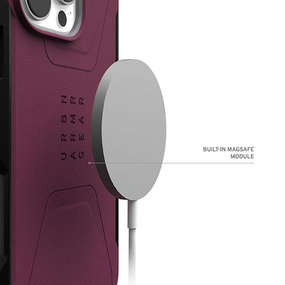 Custodia MagSafe per Apple iPhone 16 Pro Max, Urban Armor Gear, Civilian, Vinaccia