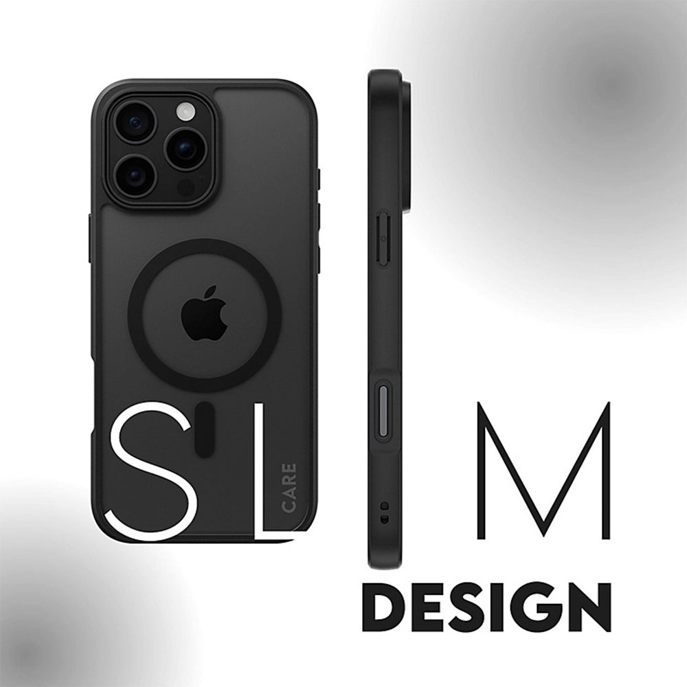 Custodia MagSafe per Apple iPhone 16 Pro, PanzerGlass, Frame, Trasparente Nera