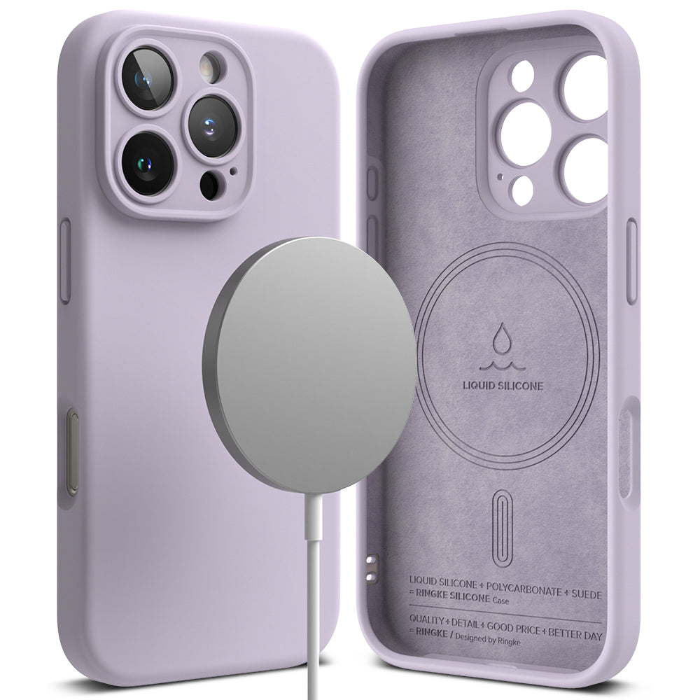 Custodia MagSafe per Apple iPhone 16 Pro, Ringke, Silicone, Viola