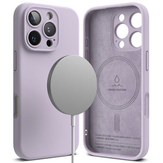 Custodia MagSafe per Apple iPhone 16 Pro, Ringke, Silicone, Viola