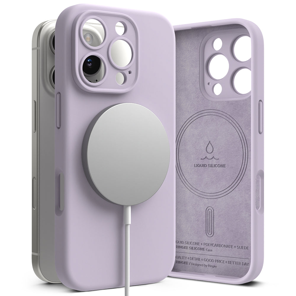 Custodia MagSafe per Apple iPhone 16 Pro, Ringke, Silicone, Viola