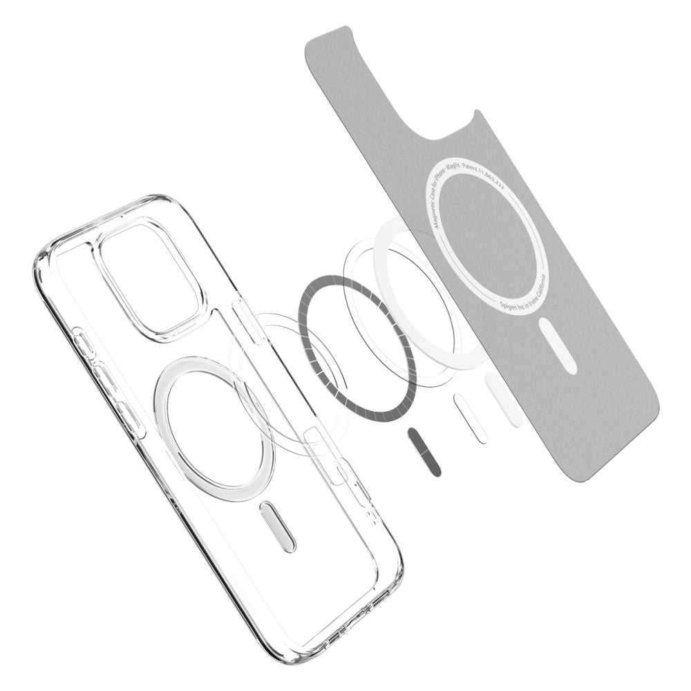 Custodia MagSafe per Apple iPhone 16 Pro, Spigen, Ultra Hybrid, Bianca ACS08129