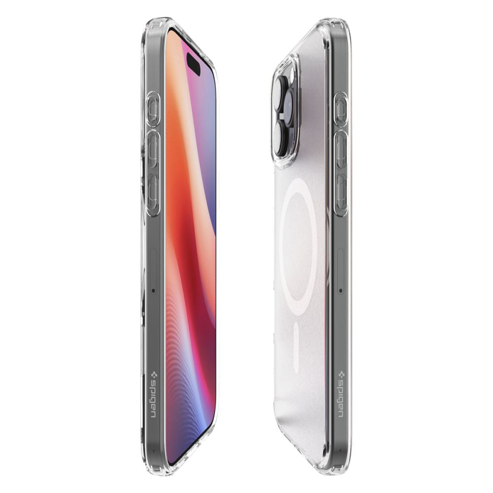 Custodia MagSafe per Apple iPhone 16 Pro, Spigen, Ultra Hybrid, Trasparente Satinata ACS08133