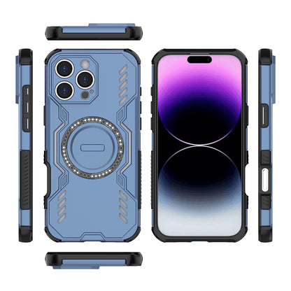Custodia MagSafe per Apple iPhone 16 Pro, Techsuit, ArmorMag, Blu
