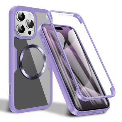 Custodia MagSafe per Apple iPhone 16 Pro, Techsuit, ColorVerse 360, Viola