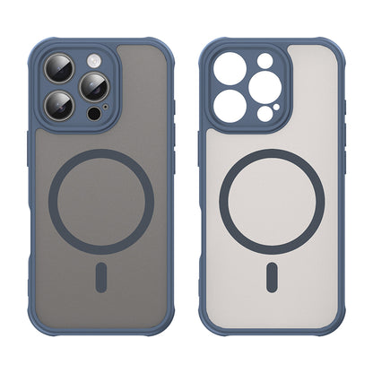 Custodia MagSafe per Apple iPhone 16 Pro, Techsuit, HaloFrost II, Blu Navy