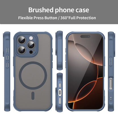 Custodia MagSafe per Apple iPhone 16 Pro, Techsuit, HaloFrost II, Blu Navy