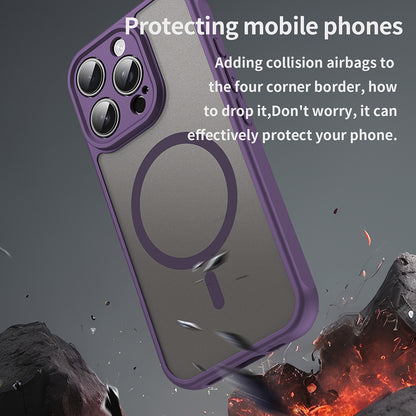 Custodia MagSafe per Apple iPhone 16 Pro, Techsuit, HaloFrost II, Viola