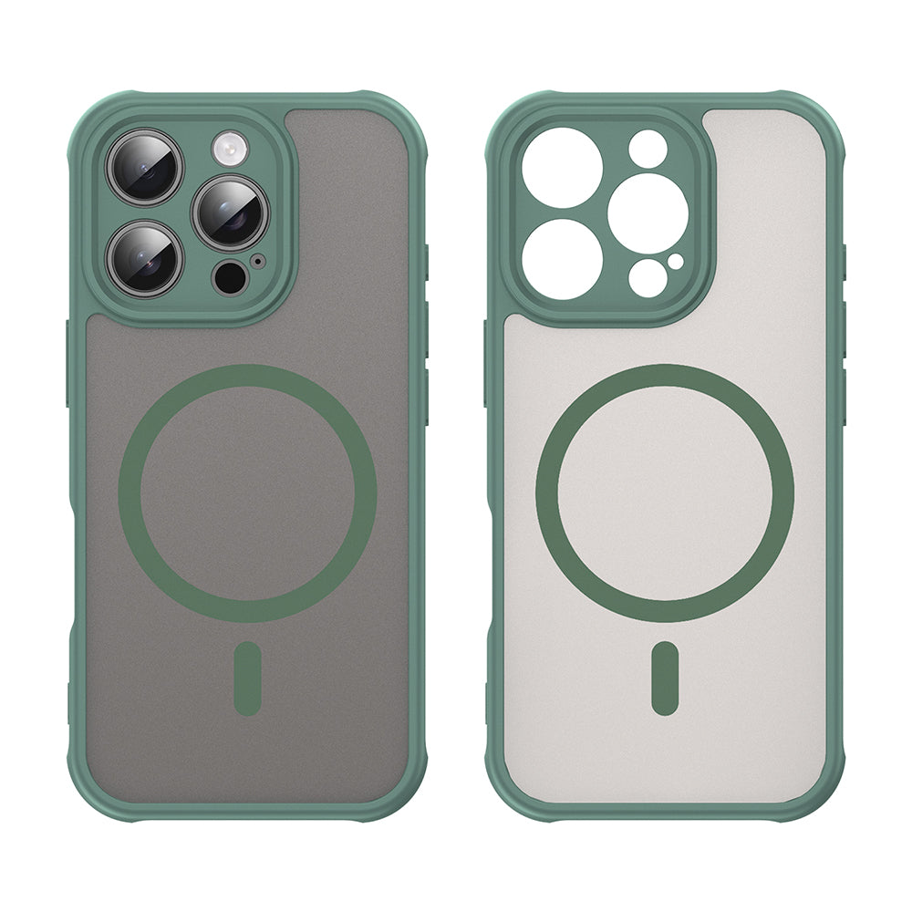 Custodia MagSafe per Apple iPhone 16 Pro, Techsuit, HaloFrost II, Verde