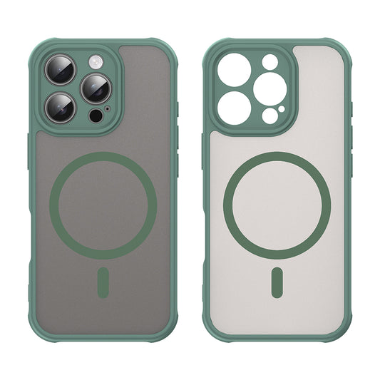 Custodia MagSafe per Apple iPhone 16 Pro, Techsuit, HaloFrost II, Verde