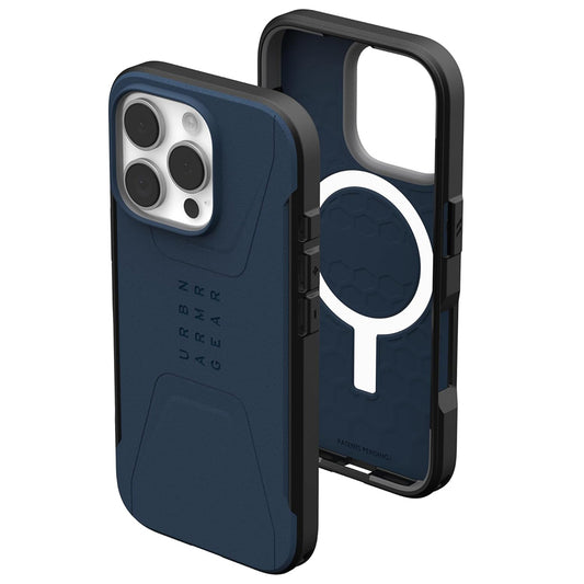Custodia MagSafe per Apple iPhone 16 Pro, Urban Armor Gear, Civilian, Blu Navy