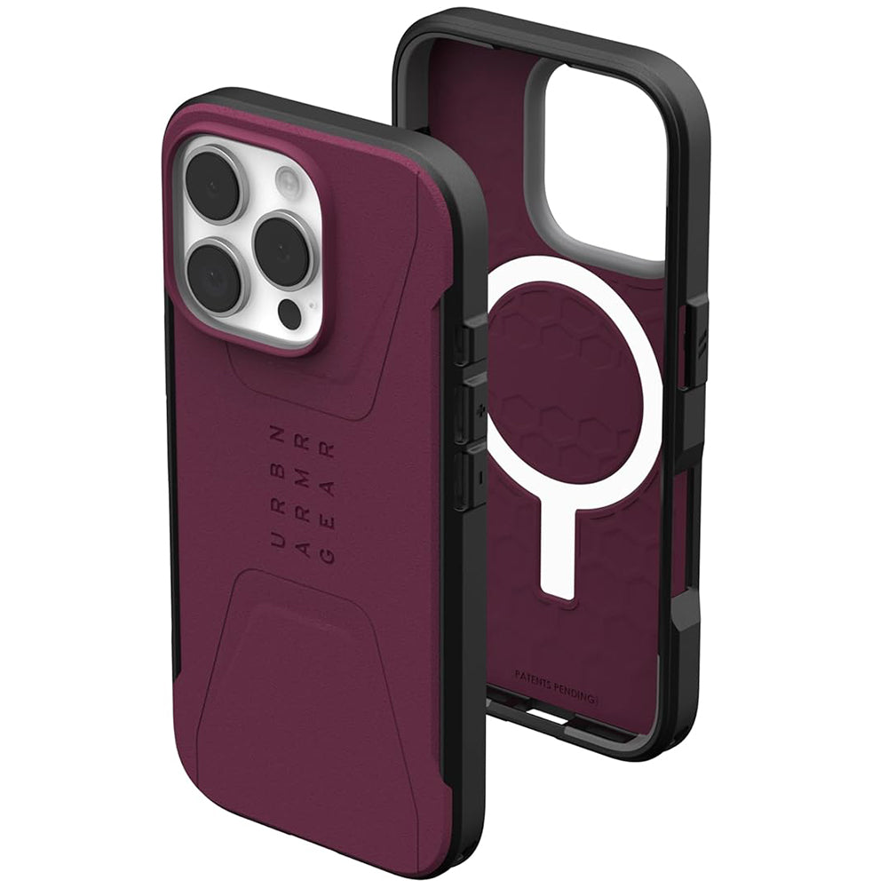 Custodia MagSafe per Apple iPhone 16 Pro, Urban Armor Gear, Civilian, Vinaccia