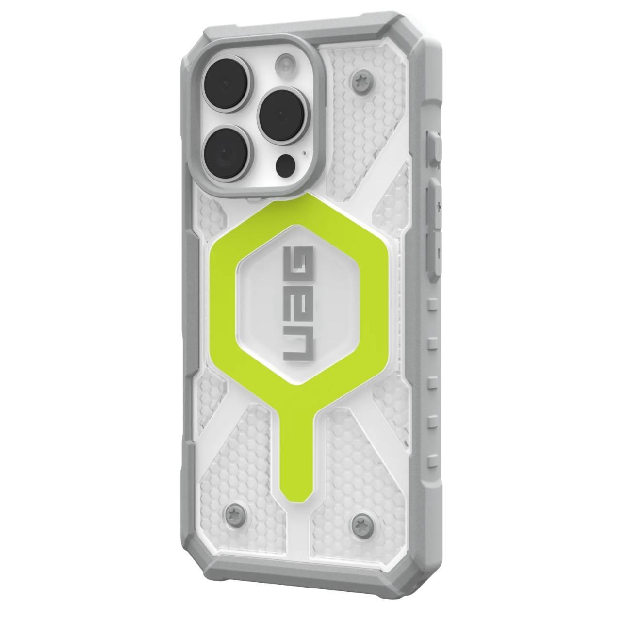 Custodia MagSafe per Apple iPhone 16 Pro, Urban Armor Gear, Pathfinder Clear, Verde