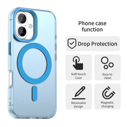 Custodia MagSafe per Apple iPhone 16, Techsuit, CandyCase, Blu