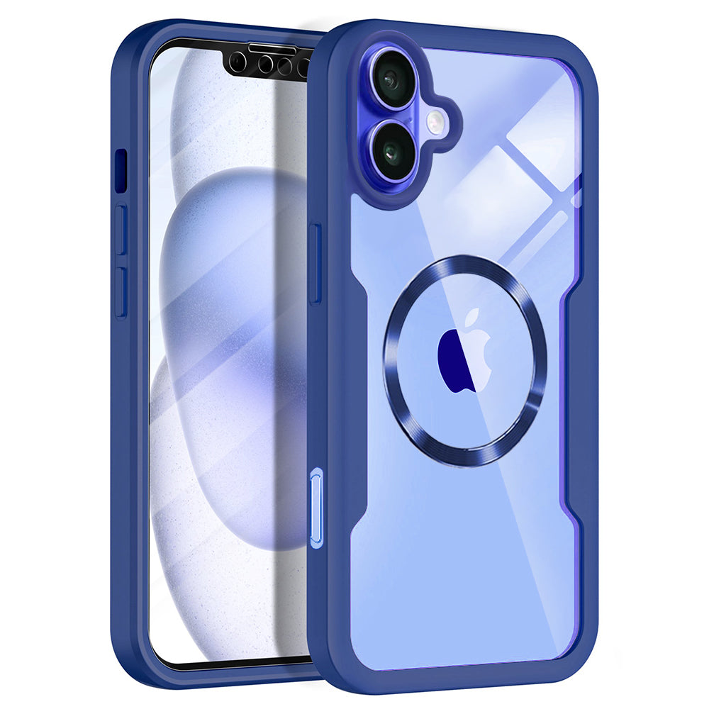 Custodia MagSafe per Apple iPhone 16, Techsuit, ColorVerse 360, Blu