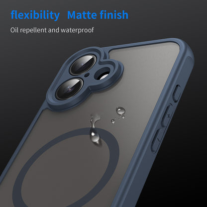 Custodia MagSafe per Apple iPhone 16, Techsuit, HaloFrost II, Blu Navy