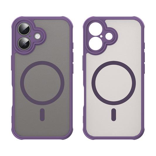 Custodia MagSafe per Apple iPhone 16, Techsuit, HaloFrost II, Viola