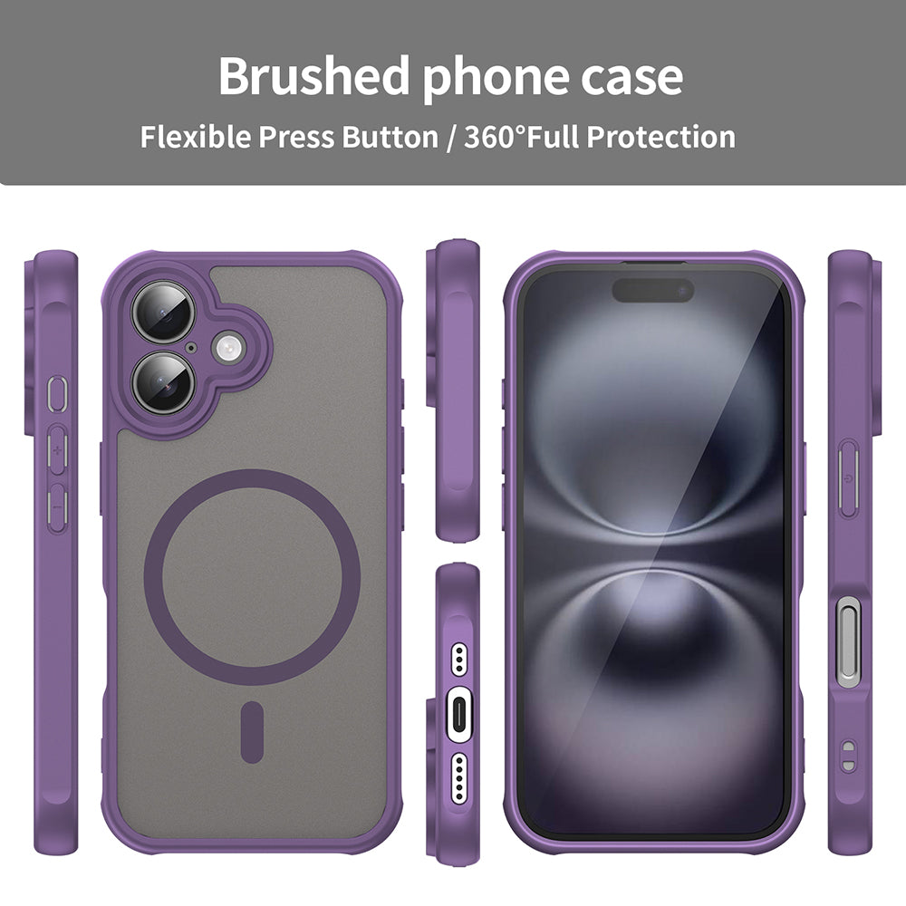 Custodia MagSafe per Apple iPhone 16, Techsuit, HaloFrost II, Viola