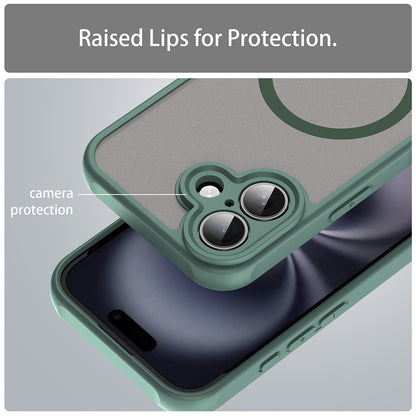 Custodia MagSafe per Apple iPhone 16, Techsuit, HaloFrost II, Verde