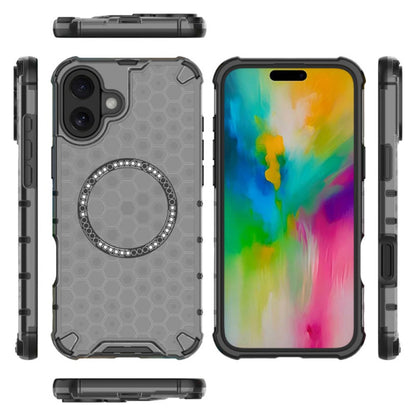 Custodia MagSafe per Apple iPhone 16, Techsuit, HoneyComb Shield, Nera