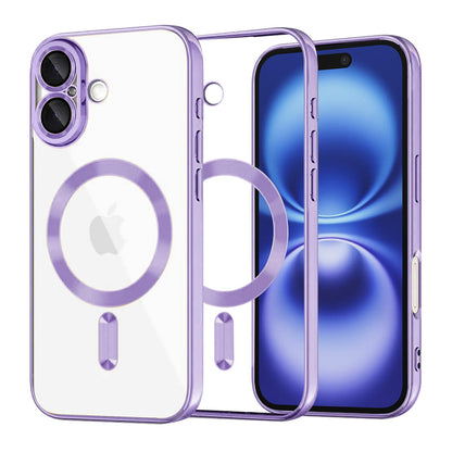 MagSafe Case for Apple iPhone 16, Techsuit, Luxury Crystal, Light Purple
