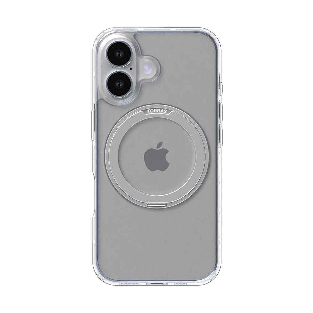 Custodia MagSafe per Apple iPhone 16, Torras, Ostand Pro, Trasparente