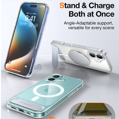 Custodia MagSafe per Apple iPhone 16, Torras, Pstand, Trasparente