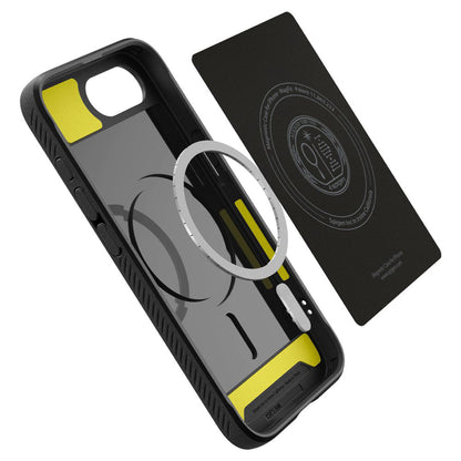 Custodia MagSafe per Apple iPhone 17e / 16e, Spigen, Rugged Armor, Nera Opaca