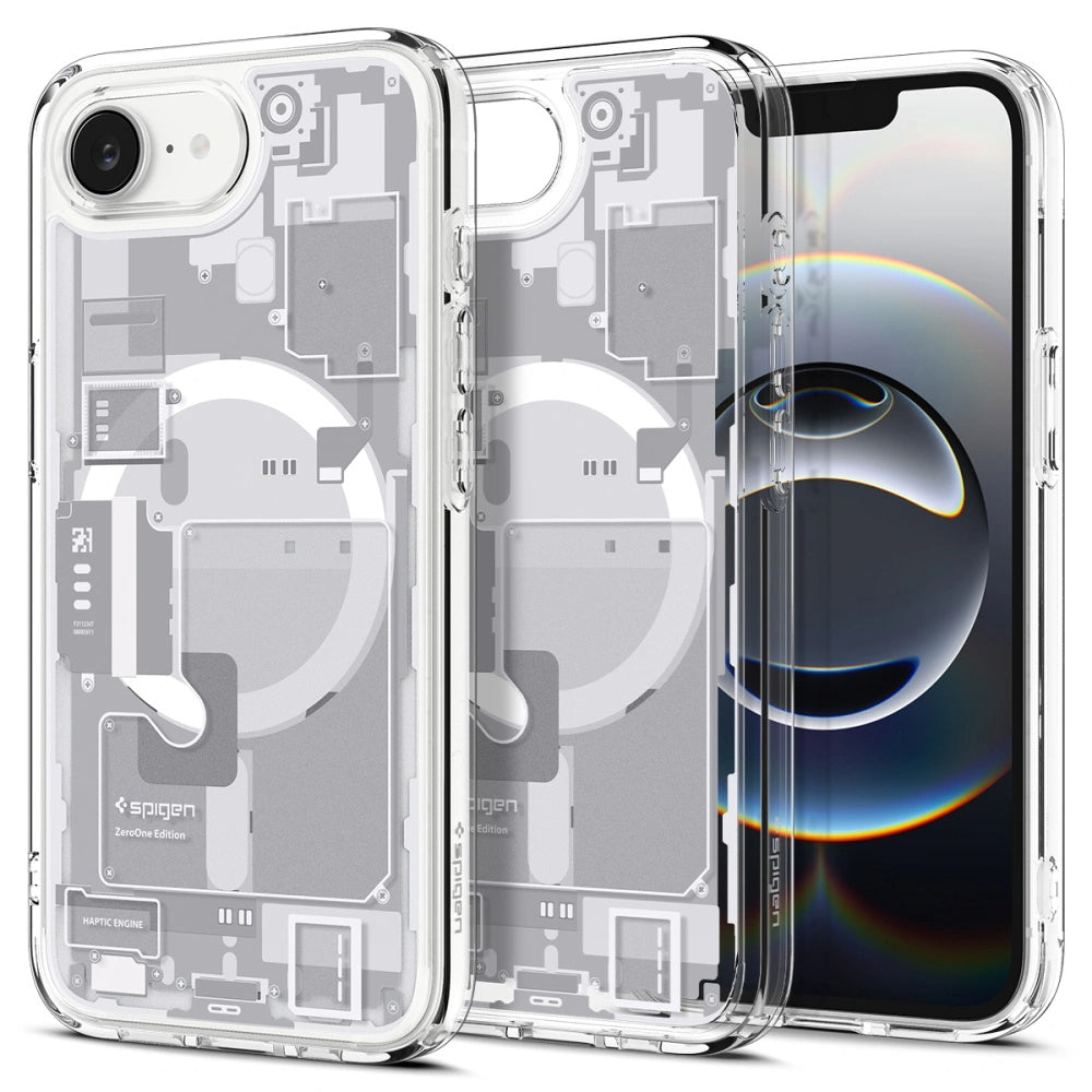 Custodia MagSafe per Apple iPhone 17e / 16e, Spigen, Ultra Hybrid Zero One, Bianca