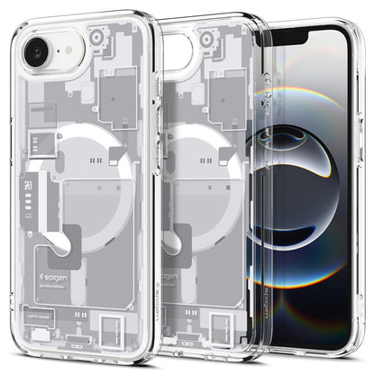 Custodia MagSafe per Apple iPhone 17e / 16e, Spigen, Ultra Hybrid Zero One, Bianca