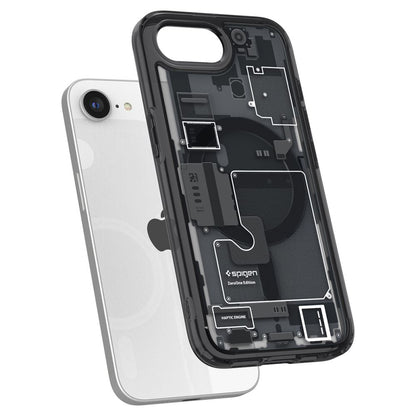 Custodia MagSafe per Apple iPhone 17e / 16e, Spigen, Ultra Hybrid Zero One, Nera