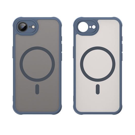 Custodia MagSafe per Apple iPhone 17e / 16e, Techsuit, HaloFrost II, Blu Navy