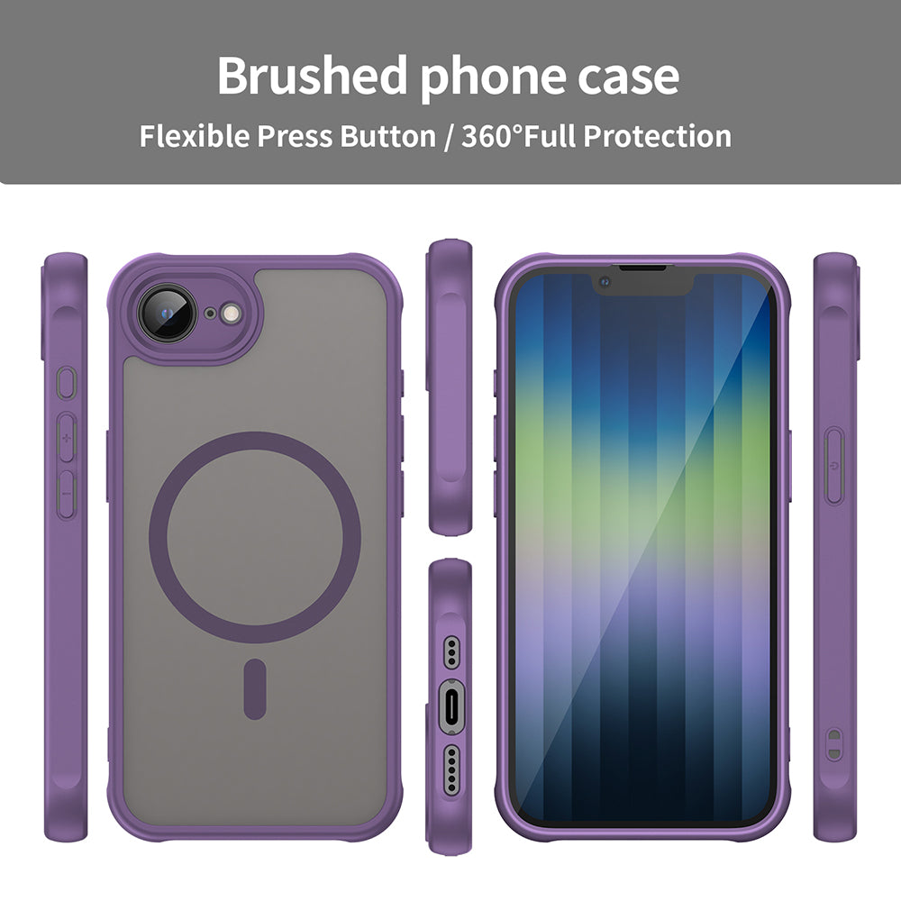 Custodia MagSafe per Apple iPhone 17e / 16e, Techsuit, HaloFrost II, Viola