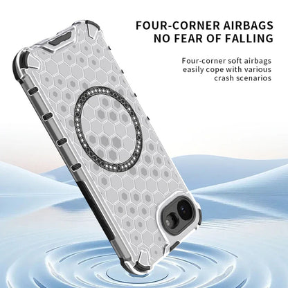 Custodia MagSafe per Apple iPhone 17e / 16e, Techsuit, HoneyComb Shield, Nera