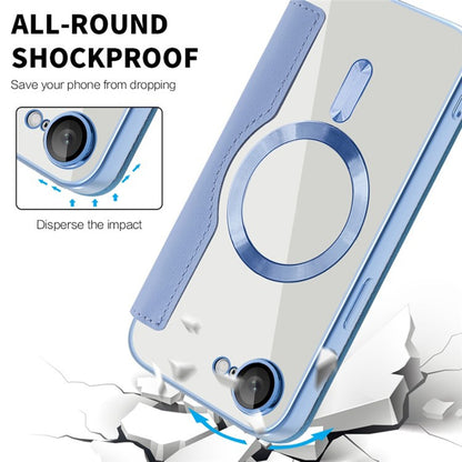 Custodia MagSafe per Apple iPhone 17e / 16e, Techsuit, SmartMag Book, Blu