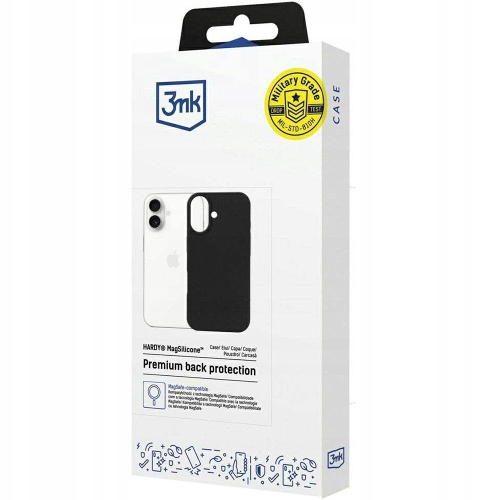 Custodia MagSafe per Apple iPhone 17, 3MK, Hardy, Nera