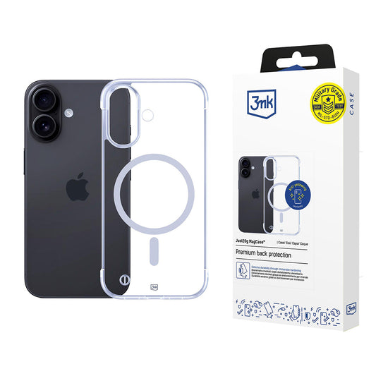 Custodia MagSafe per Apple iPhone 17, 3MK, Solo 20g, Trasparente